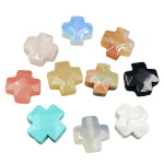 Christian Crystal Agate Jade Cross Straight Hole Loose Beads DIY Hairpin Sweater Chain Wearing Jewelry Accessories Wholesale - Image 6