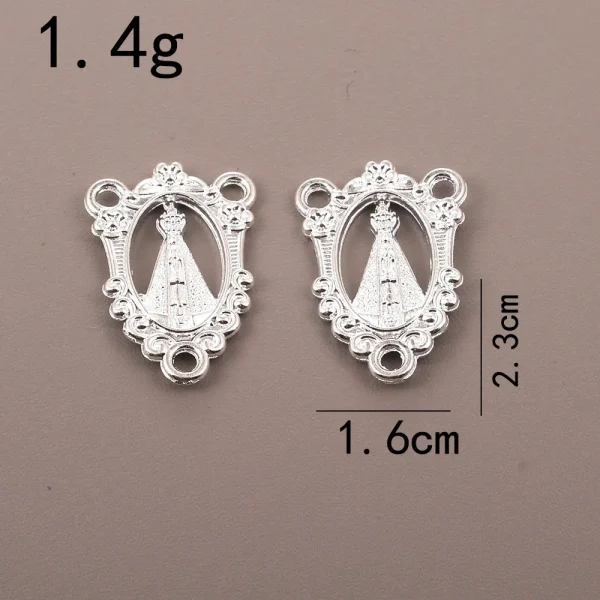 Oval tee pendant, wholesale from manufacturers, cross-border supply, retro metal jewelry pendant, rosary necklace pendan