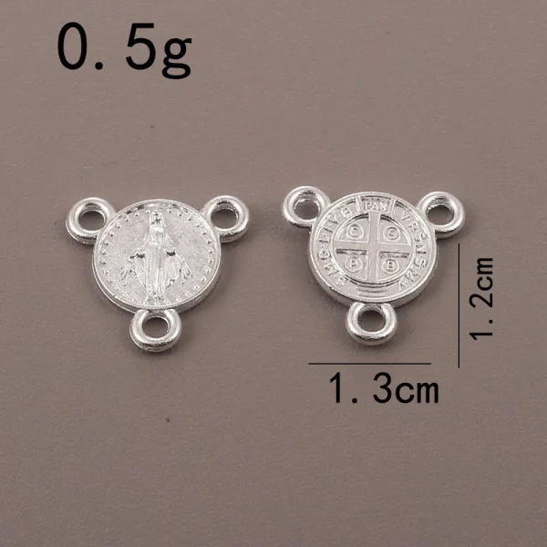 Catholic Rosary Accessories Connector Cross Pendant, Vintage Metal Jewelry Pendant DIY Zinc Alloy Accessories Wholesale