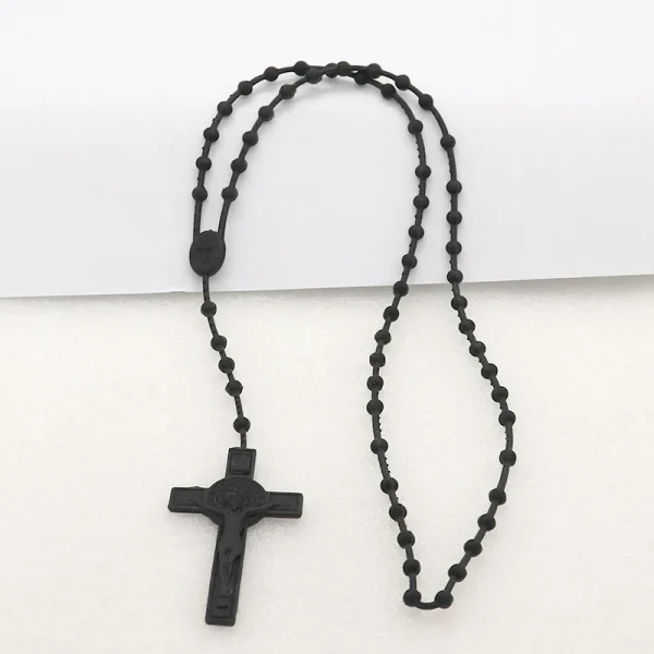 Cheap Catholic 59 Rosary Necklaces Plastic Soft Glue Color Luminous Fluorescent Prayer Beads Jewelry Necklace Jewelry Wh