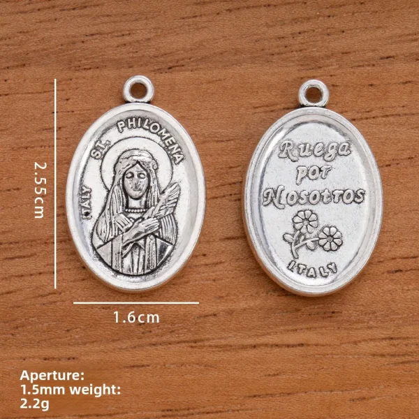 Religious Catholic Priest Round Alloy Pendant Necklace and Bracelet DIY Charms