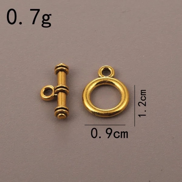Manufacturer Accessories DIY Fashion Simple Round Gold Silver OT Buckle Necklace Bracelet Tail Buckle Accessories