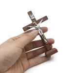 6*10.5cm Wooden Handmade St. Saint Benedict Standing Cross Crucifix Religious Catholic Gift Craft - Image 6