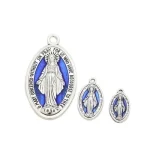 Blessed Virgin Mary Our Lady of Aparecida Oval Metal Christian Devotional DIY Catholic Religious Accessories Pendant - Image 5