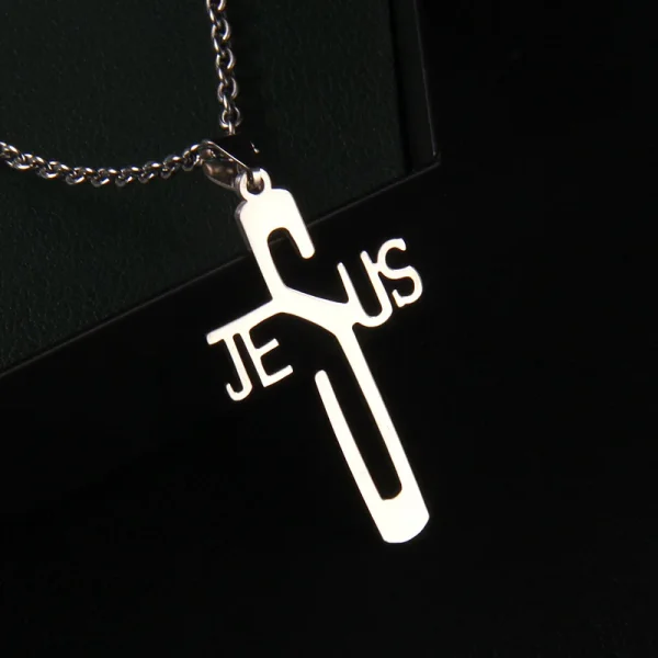 Catholic Jesus Pendant Stainless Steel Necklace Hot Selling Creative Cross Pendant Fashionable Jewelry for Men Jesus