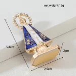 Mecrt Religious Ornament Desktop Decoration Gold Plated Nossa Senhora Aparecida Pin Our Lady Aparecida Nossa Senhora Aparecida - Image 3