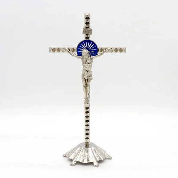 Catholic Crucifix Retro Metal Craft Angel Figurine Engraved Ornaments for Home Office Decoration Retail Spot Supply Whol