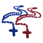 Catholic Knotted Rosary Rope Making Hand-tied String Rosary Cross Necklace Religious Prayer Blessing Knitted Jewelry Wholesale