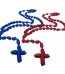 Catholic Knotted Rosary Rope Making Hand-tied String Rosary Cross Necklace Religious Prayer Blessing Knitted Jewelry Who