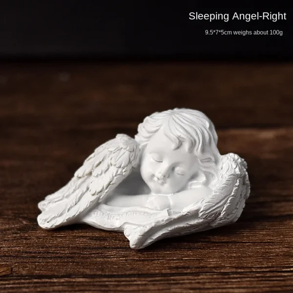 Catholic Communion Baptism Products Angel Ornament Resin Girl Heart Sculpture Tabletop Decorations