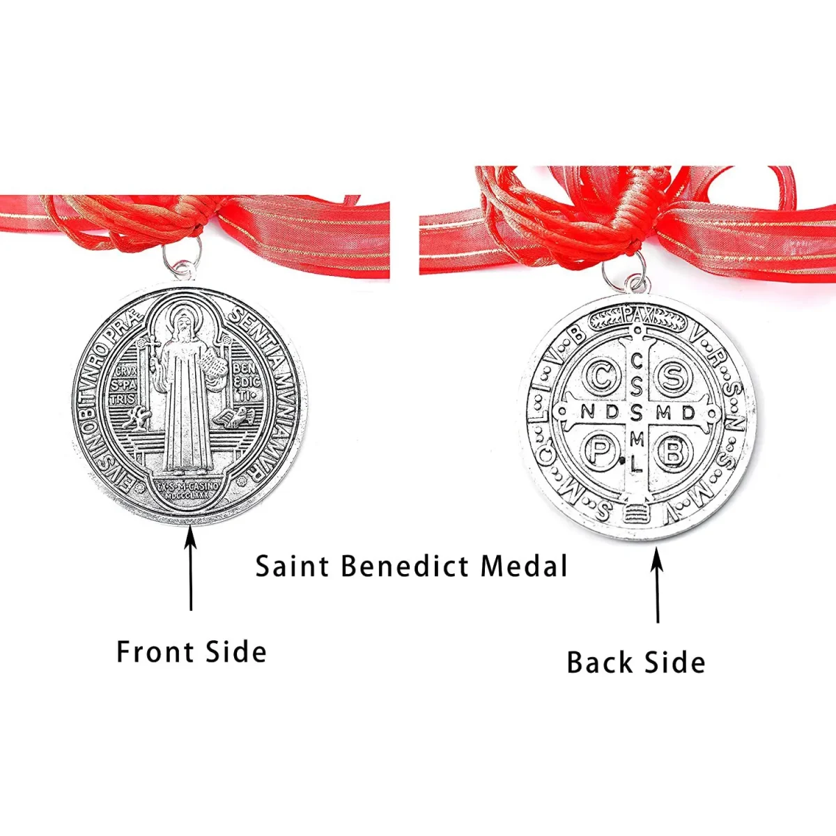 Mecrt St. Benedict Medallion Christmas Ornaments Religious Style Alloy Pendants for Cars and Doors Home Decorations - Image 3