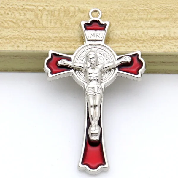 Mecrt Catholic Crucifix Beauty Necklace Keychain Pendant Fashionable Alloy Cross Shell Unisex Source Clothing Pendants C