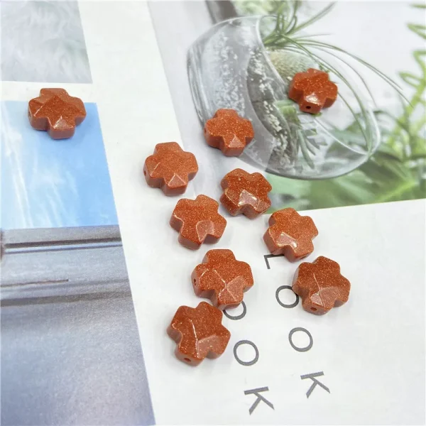 Christian Crystal Agate Jade Cross Straight Hole Loose Beads DIY Hairpin Sweater Chain Wearing Jewelry Accessories Whole