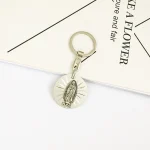 Catholic Virgin Mary Jesus Creative Jewelry Pendant Bag Keychain Zinc Alloy 3.7cm*3.7cm 4g Car Keychains - Image 6