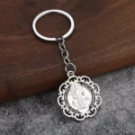 Little Vintage Metal Tag Round Pendant Key Chain Pendant Cell Phone Bag Beauty Accessory Key Chain - Image 4