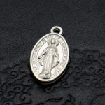 Wholesale and Retail Necklace, Bracelet, Pendant Oval Vintage Rosary Accessories Metal Pendant - Image 6
