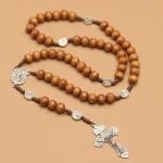 Catholic Rosary with St. Michael Medal & Jesus Crucifix Prayer Handmade Knotted Cord Religious Gift Wholesale - Image 5