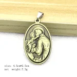 Saint Christopher Key Holder St. Anthony Silver Metal Keyring Protection Traveller Gift Catholic Keychain Religious - Image 3