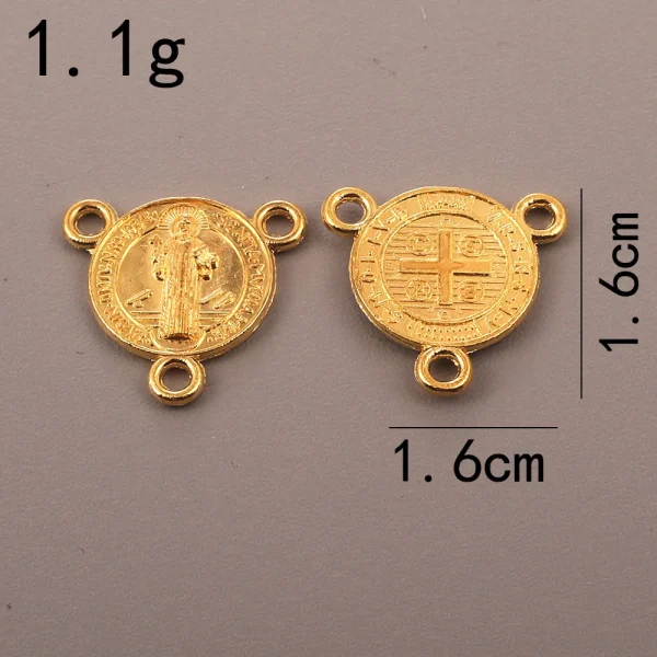 Catholic Commodity Accessories, Golden Triangle, Oval Tee Pendant, Retro Jewelry Pendant, Rosary Necklace Pendant.