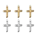 Stainless Steel Religious Catholic Mini Size DIY Accessories Retro Cross Pendant