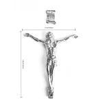 Mecrt Catholic Metal Jesus Corpus Figure Zinc Alloy Jesus Crucifix Parts with INRI for DIY Cross Ornament Wholesale - Image 6