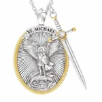 Mecrt Best-Selling St Michael Religious Alloy Necklace Fashionable Man's Jewelry Pendant - Image 2