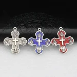 Mecrt Retro Electroplated Metal Enamel Charms Jewelry Five-in-one Necklace & Bracelet with Rosary Pendant Accessories