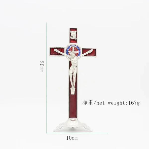 Hot Sale Cross Crafts Wholesale Jesus Christian Catholic Desktop Decoration Metal Religious Jewelry Crafts Ornaments