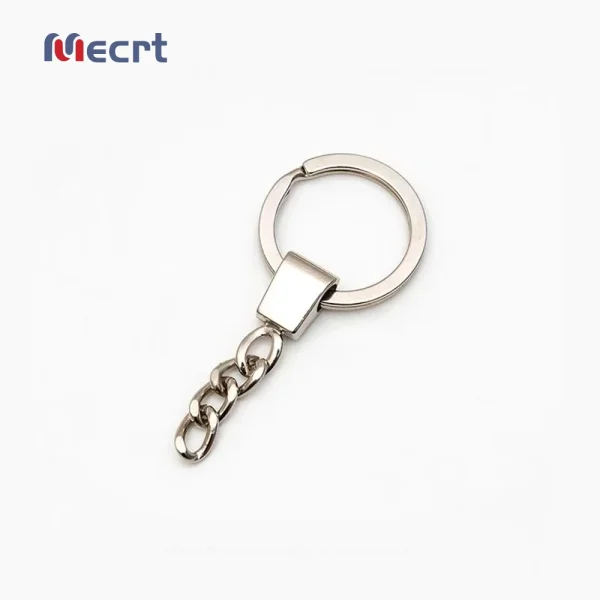 Alloy Head Sliding Car Keychain Metal Key Ring 4-Section Chain Key Holder Lightweight Promotion Gift Hanging Chain DIY P