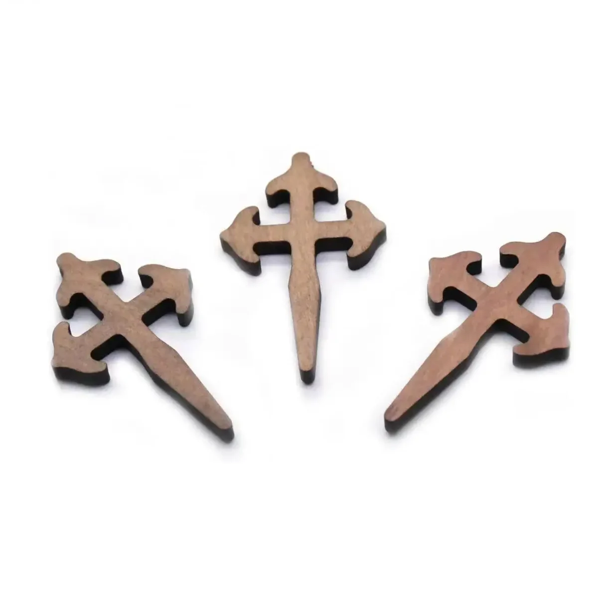 5.3*3.3cm Holy Church Christian Mini Wooden Cross Charms Pendant Necklace Diy Jewelry Accessories Wood Crafts Gift Religious - Image 3