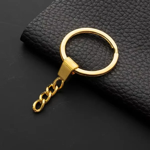 Alloy Head Sliding Car Keychain Metal Key Ring 4-Section Chain Key Holder Lightweight Promotion Gift Hanging Chain DIY P