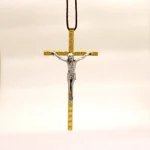 Catholic Cross of Jesus Fashion Jewelry Pendants and Accessories Vintage Plain DIY Braided Necklace Religious Alloy