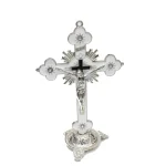 14 * 8.5cm Jesus Crucifix Metal Cross with Bottom Ornaments Religious Office Automotive Home Decor Decoration Metal Handicrafts - Image 5