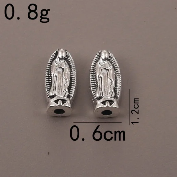 Alloy Virgin Beaded Father Faith Through Hole Accessories DIY Beaded Bracelet Material Accessories