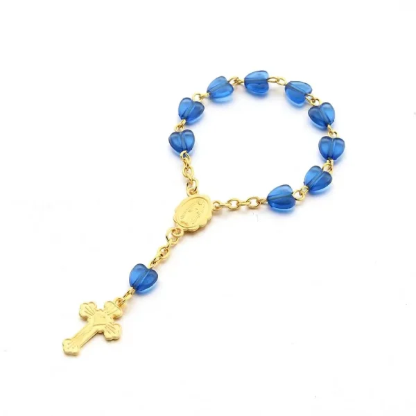 Catholic Bracelet Jewelry Holy Communion Baptism Gift Bead Rosary Charm Bracelet Mini Denary for New Born Baby