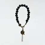 Wholesale Black Beaded Wooden Bracelets Vintage Cross Bracelet for Men Buddhist Beads Rosary Bracelet - Image 3