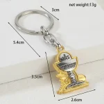 Mecrt Religious Catholic Chalice Patterned Keychain JHS Gift Cup Metal Charm Ornament Pendant Holder for Gift - Image 4