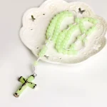 Catholic Rosary Noctilucent Bead Christian Cross Necklace 8mm Glowing Prayer Church Jesus Pendant Jewelry Easter Gifts - Image 4