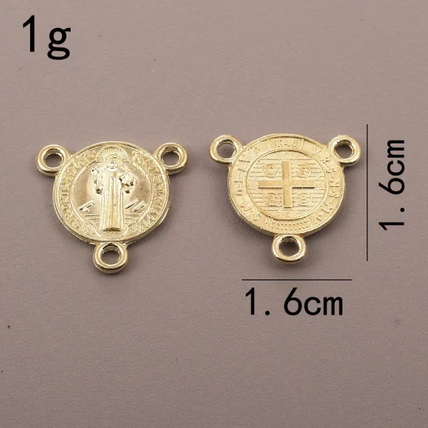 Catholic Commodity Accessories, Golden Triangle, Oval Tee Pendant, Retro Jewelry Pendant, Rosary Necklace Pendant.