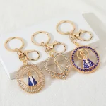Vintage European American Religious Imitation Enamel Keychain Pendant New Cross-Border Metal Crafts Durable Stylish Accessory - Image 2