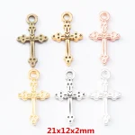 Catholic Cross Pendant Jewelry Accessories Jewelry Making Charms 2.1x1.2x0.2cm Fit Charm Fashion Bracelet Necklace Production - Image 5
