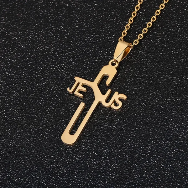 Catholic Jesus Pendant Stainless Steel Necklace Hot Selling Creative Cross Pendant Fashionable Jewelry for Men Jesus