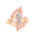 Electroplating 14K Three-color St. Jude Maria Women's Ring Light Luxury Niche Design Hand Jewelry Religious Style Ring - Image 5