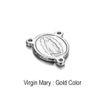 Stainless Steel Handmade Jewelry Accessories Three-Hole Connecting Charms Jesus Virgin Mary Necklace Bracelet Pendant - Image 5