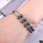 Hematite Rosary Bracelet Cross Catholic Holy Soil Baptism Communion Jewelry Wholesale - Image 3