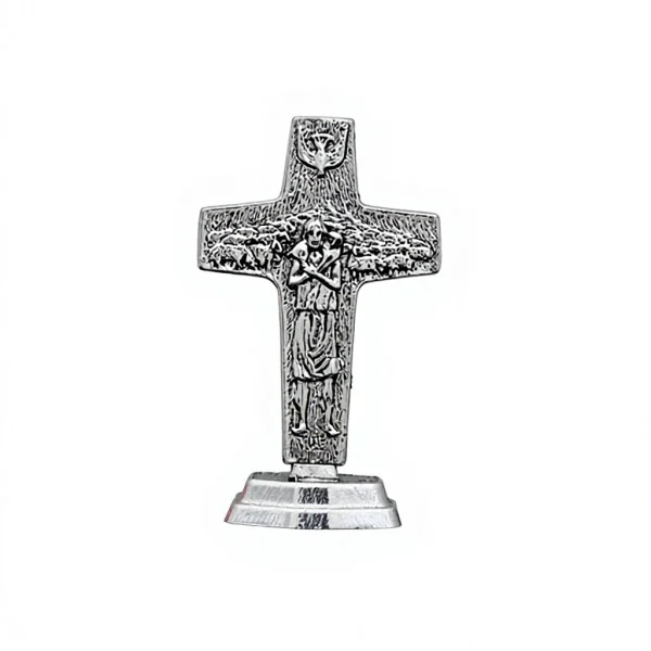 Mecrt Cross of Jesus Catholicism Christianity Vintage Gold/Silver Metal Cross Table Ornaments for Souvenirs Birthday Cra