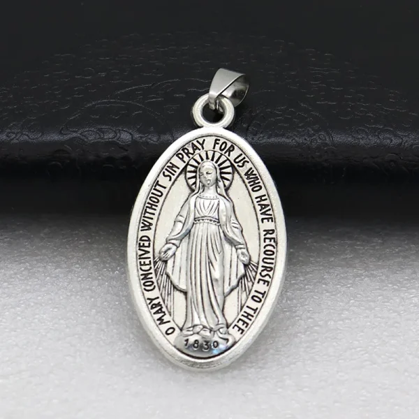 New Zinc Alloy Metal Jewelry Pendant Saint Mary Key Chain Pendant Vintage Necklace Tag
