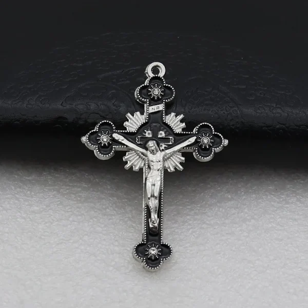 Metal Cross Crucifixes Christ Jesus Religious Catholic Cross Gift 5.5*3.5cm Multiple Colors Jewelry Pendants Wholesale
