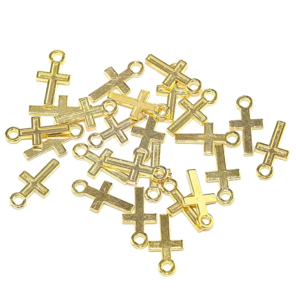 Catholic Religious Mini Cross Pendant Zinc Alloy Jewelry Accessories Children’s Party Gift DIY Wholesale