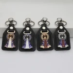Catholic metal PU micro-inlaid enamel color keychain accessories pendant - Image 4